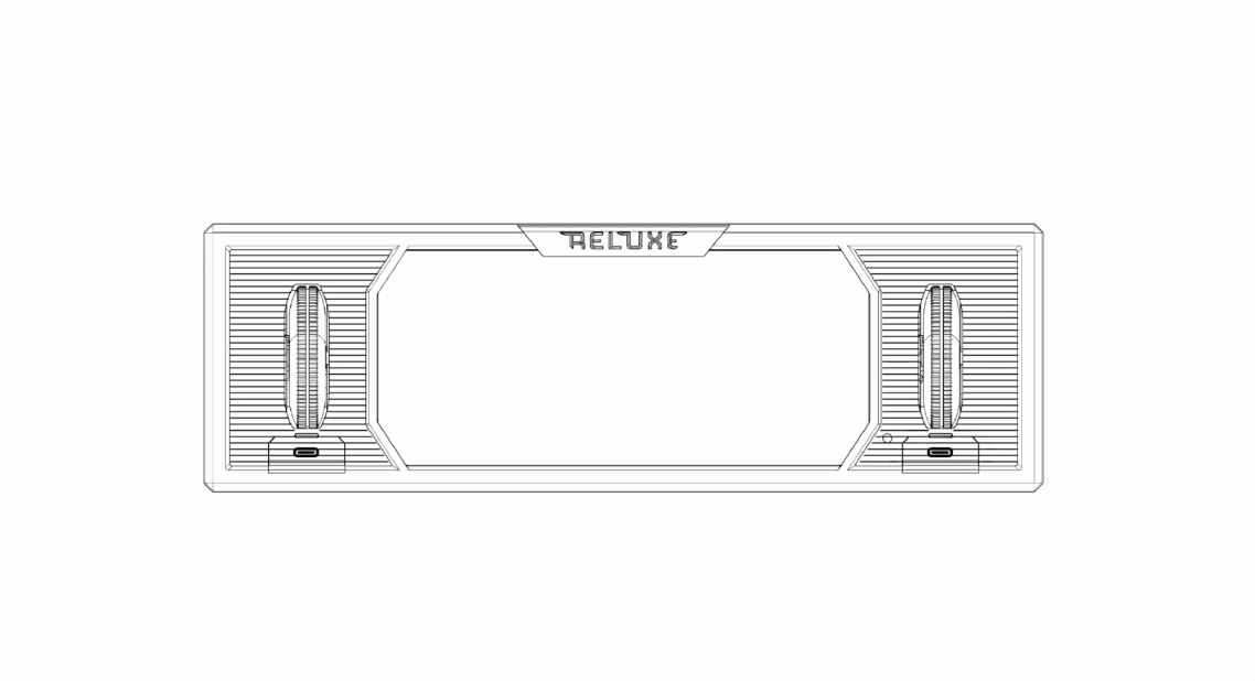 Reluxe Stereo original design concept evolving animation. with wireless Apple Carplay, Android Auto and DAB radio