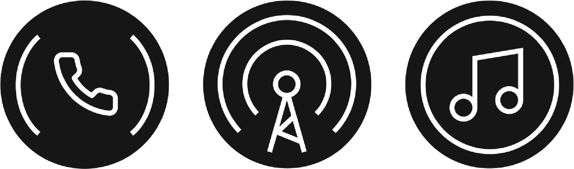 Reluxe Stereo support bluetooth connection for phone call and media playback, plus FM/AM/DAB radio.