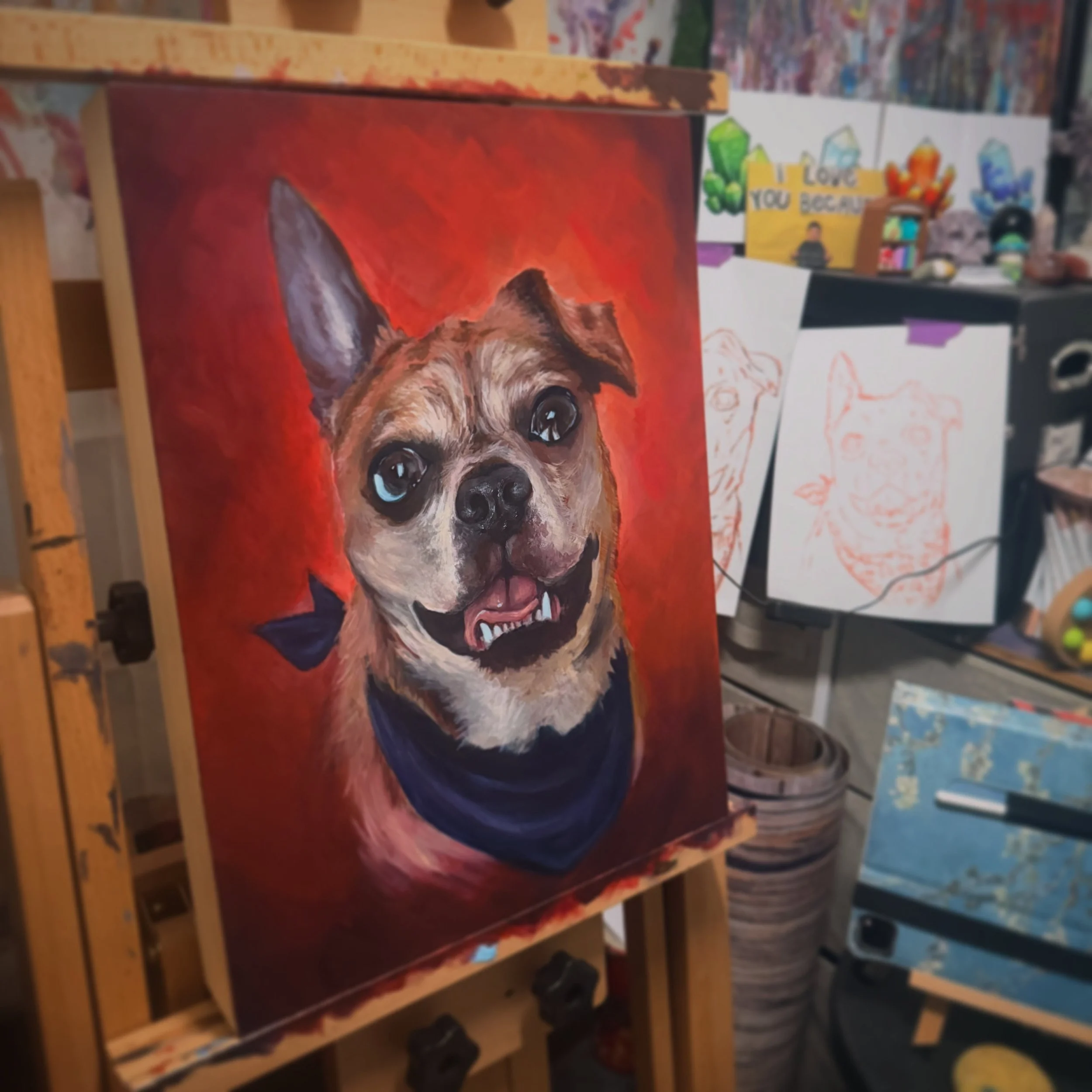 Until tomorrow, my friend. You&rsquo;re almost finished. And you look lovely. 🥰  But for now I must get ready to go watch some football with my dad. 🖤💛