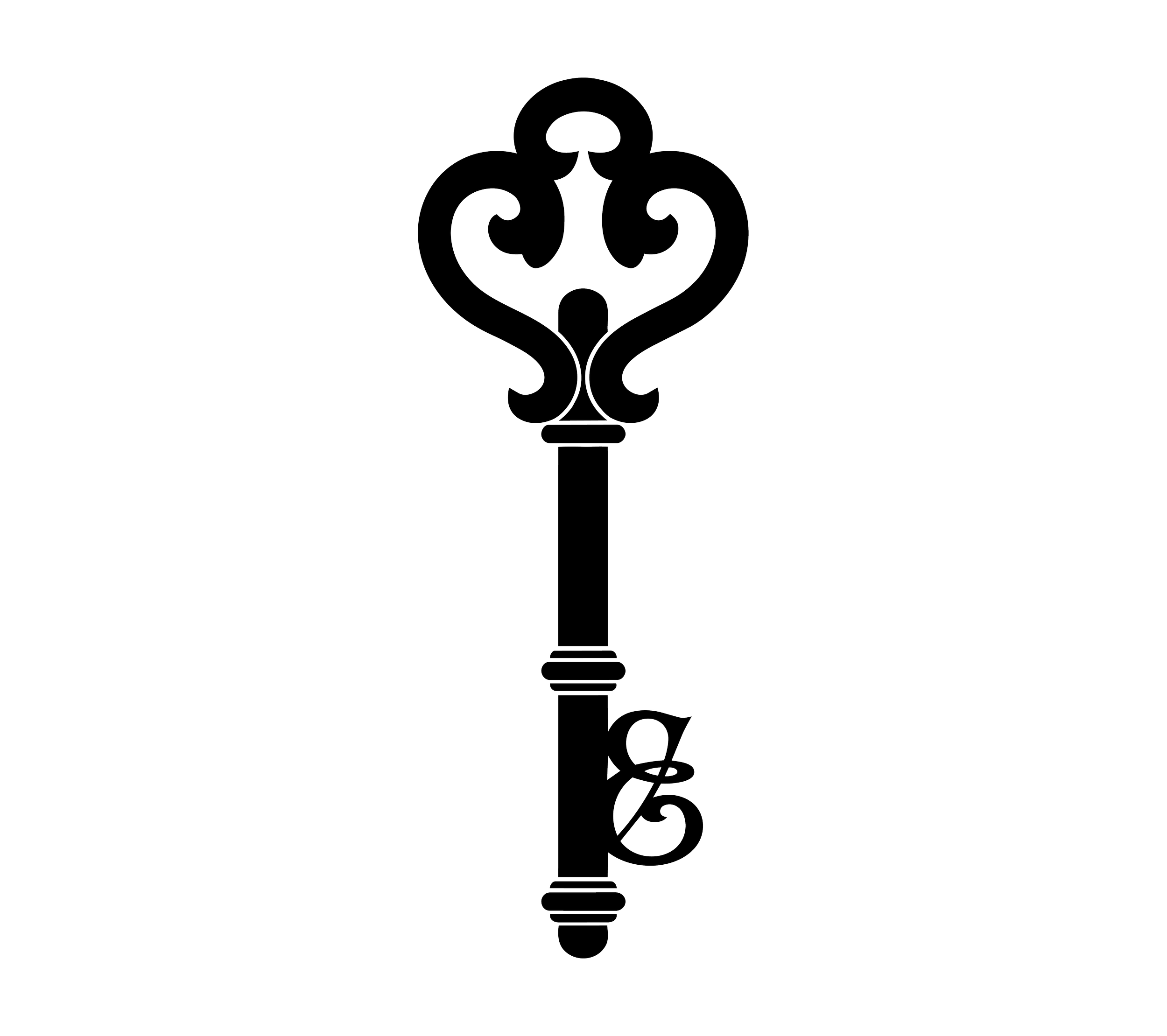 Black and white line drawing of a vintage street lamp with ornate details, including a decorative face at the base of the lamp post.
