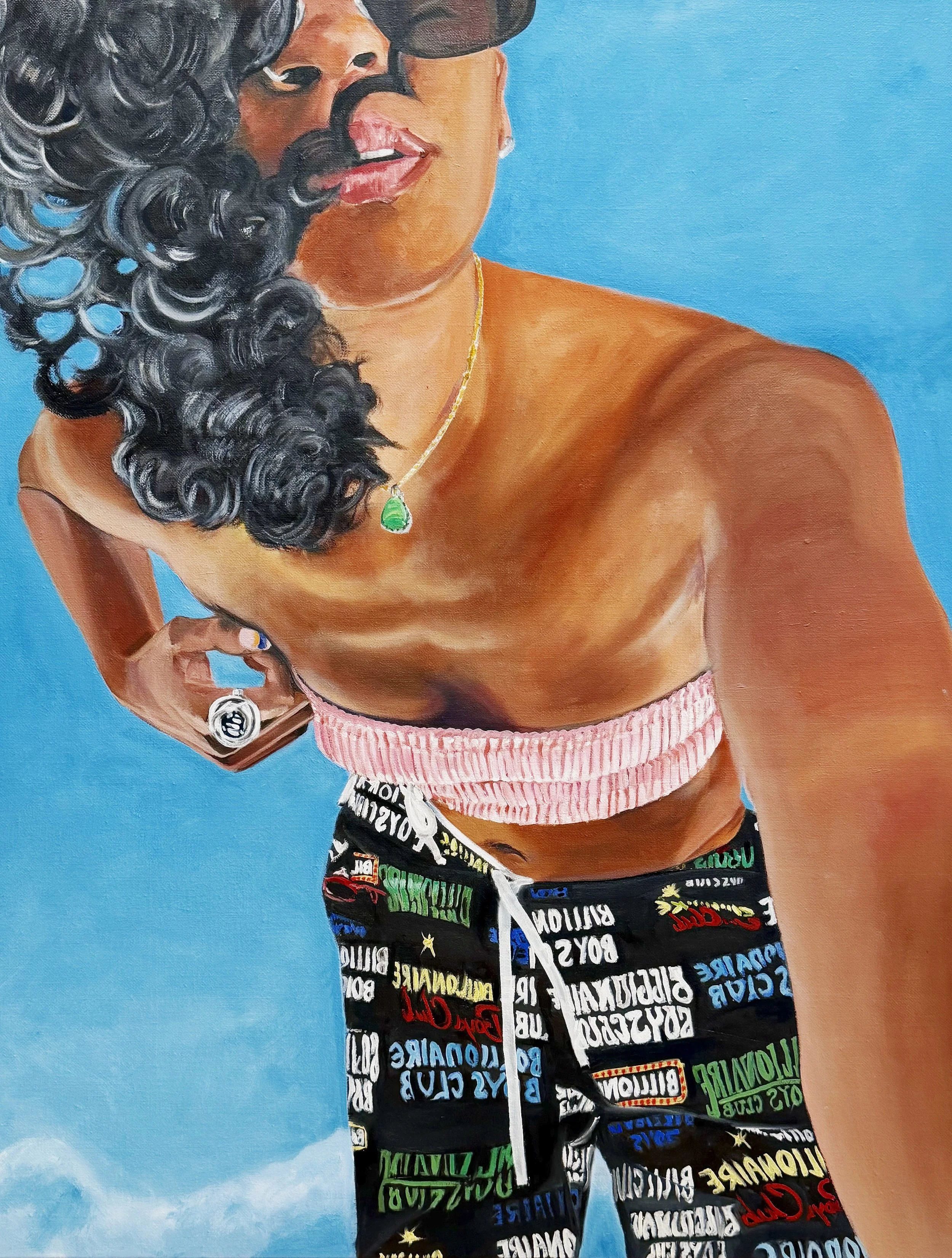 MEANWHILE, SOMEWHERE IN MEXICO, A SELFIE WAS BORN • Oil on canvas • 24 X 30 inches • 2026