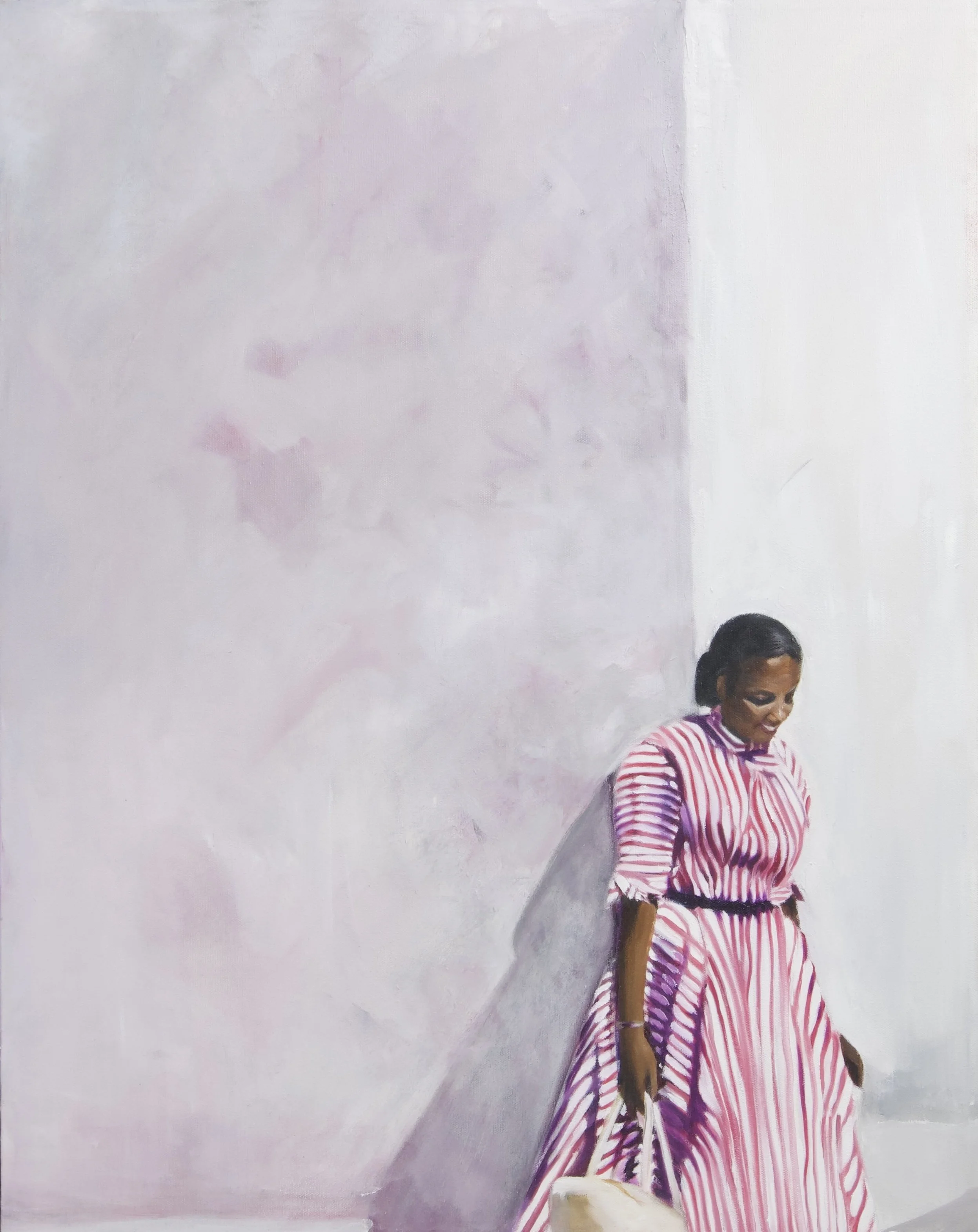 LADY WAITING • Oil on canvas • 21 X 28 Inches • 2019