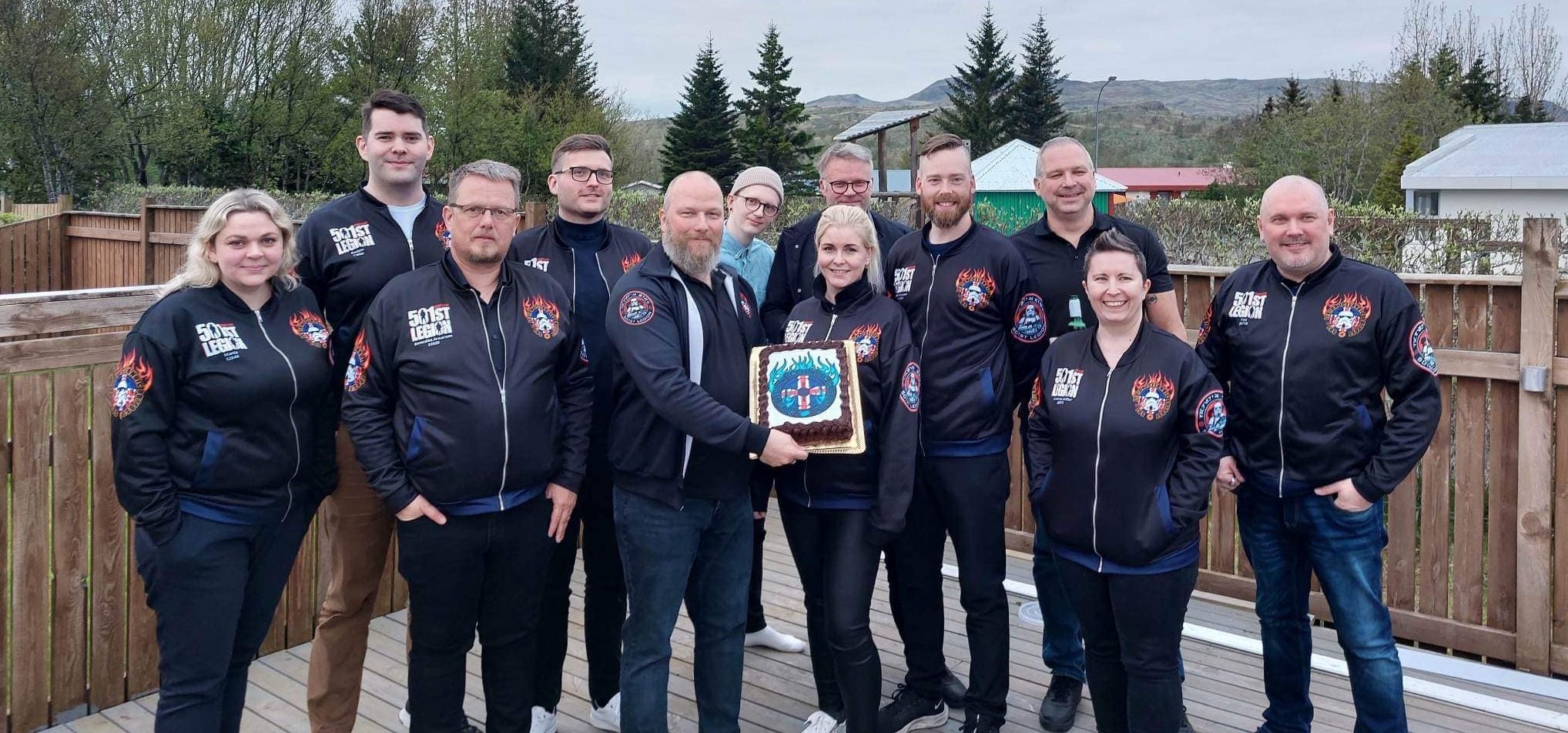 A group photo of when the Icelandic Outpost became a Garrison