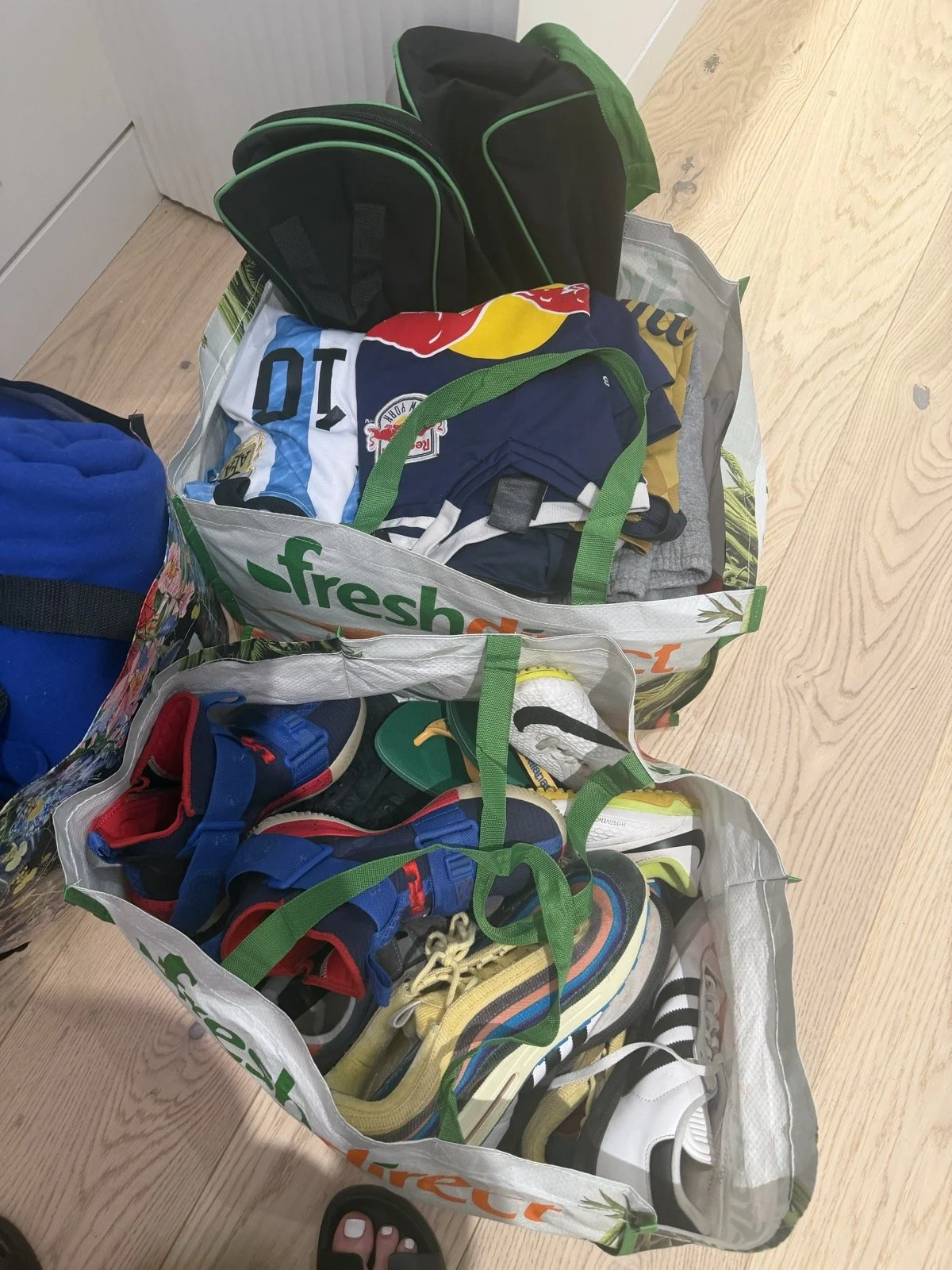 Donated items collected for the community