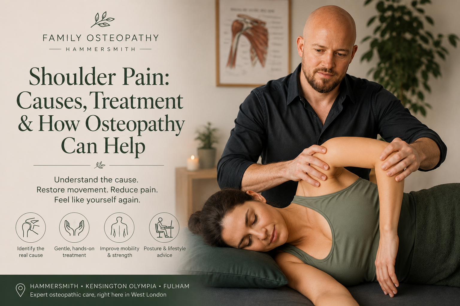 Shoulder Pain Osteopath in Hammersmith &amp; Kensington Olympia: Causes, Treatment &amp; How Osteopathy Can Help