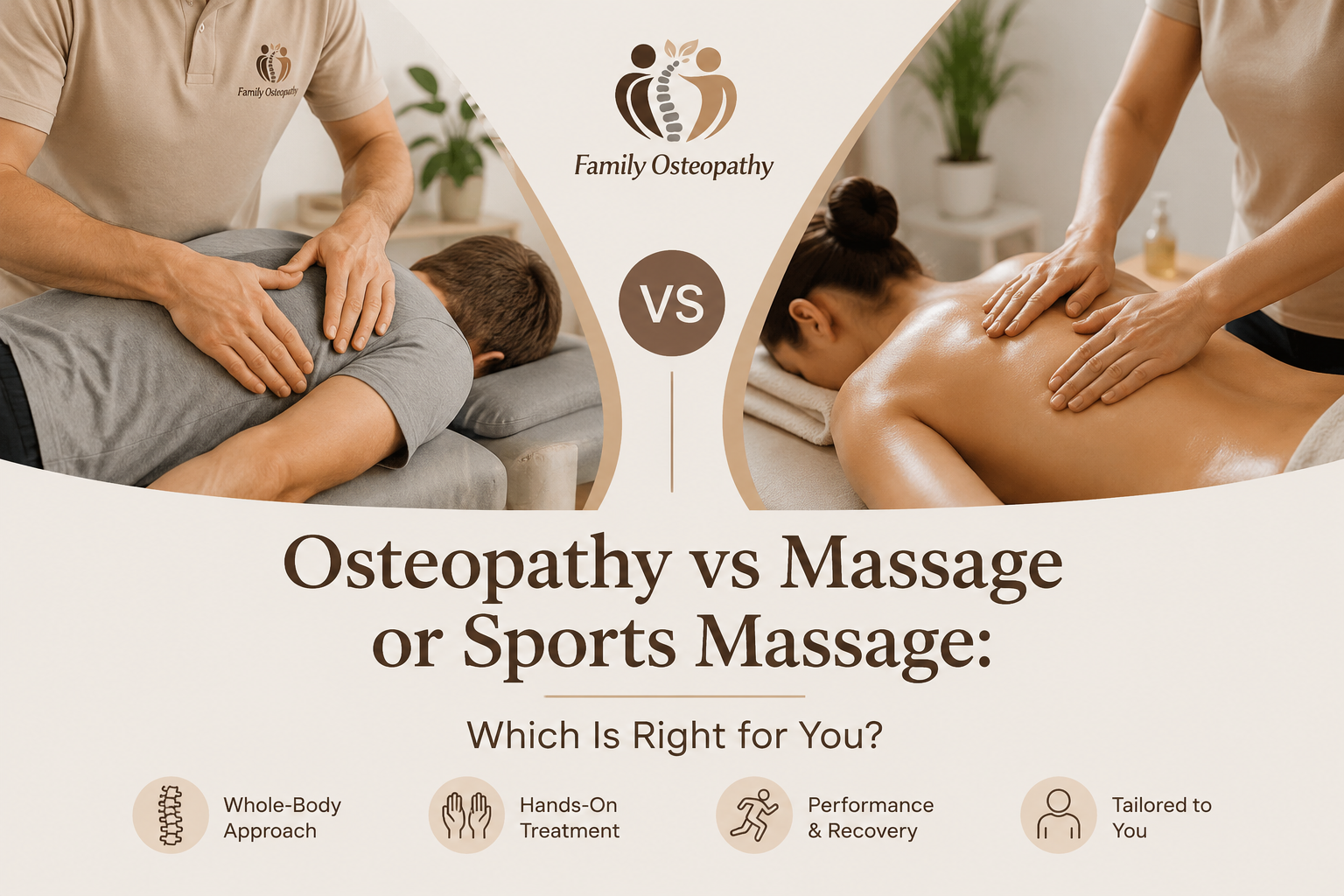 Osteopathy vs Massage or Sports Massage: Which Is Right for You?
