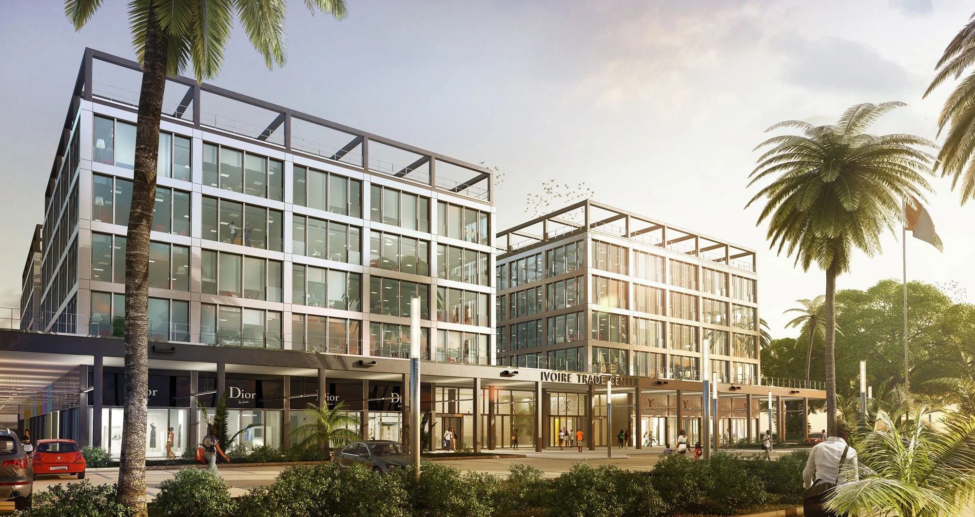 25 960 m² de bureaux en blanc et commerces, Abidjan 
