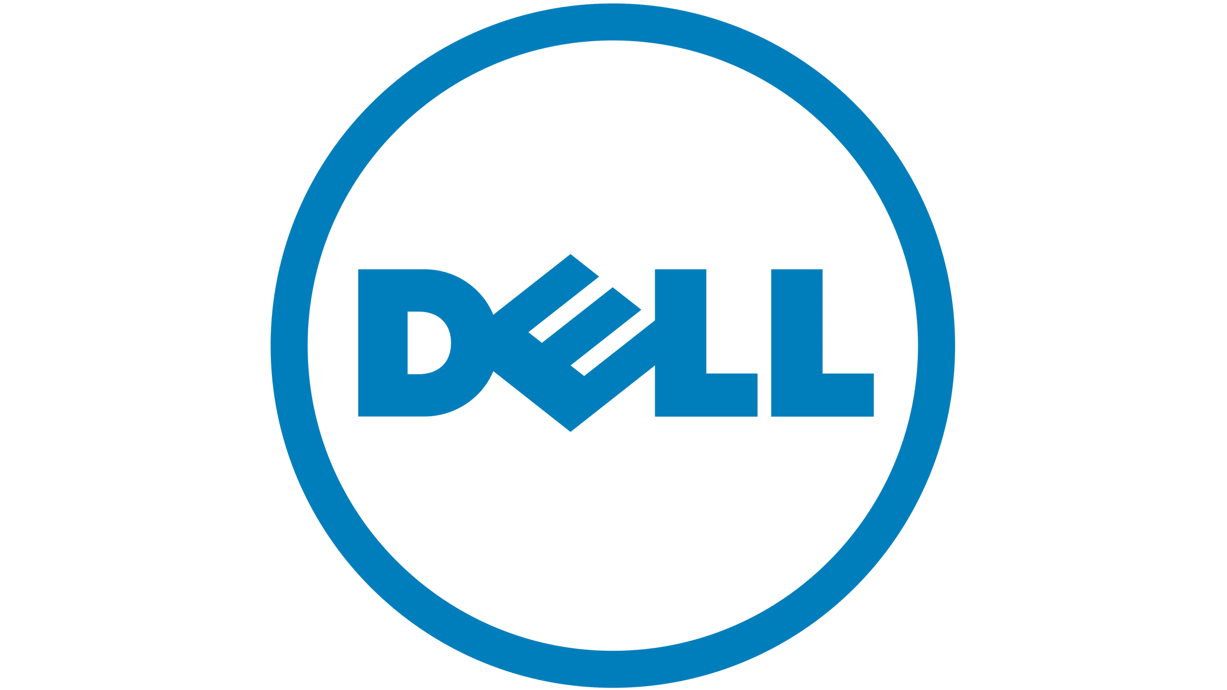 Dell logo inside a blue circle