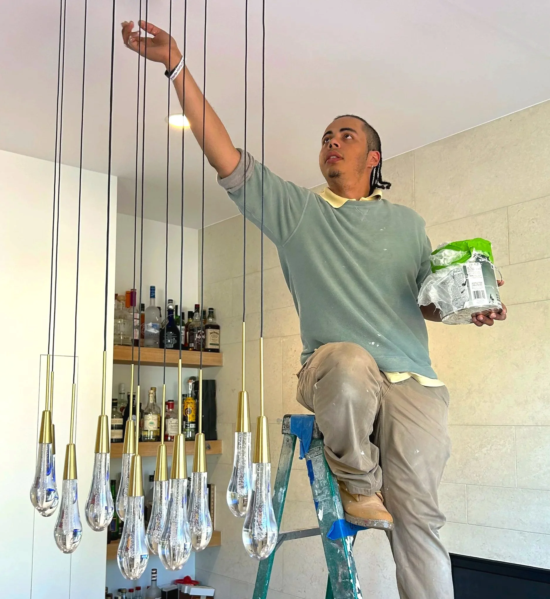 Painter on Ladder.