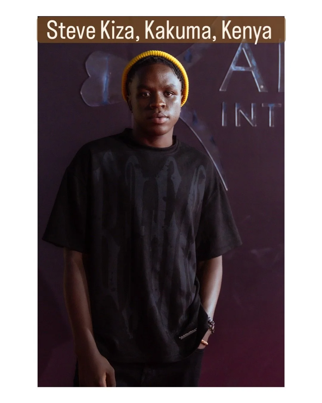 Steve Kiza @steve.kiza 
I am a refugee streamer and storyteller from Kakuma, Kenya. I share real stories drawn
from my own life and experiences, giving people a glimpse into the realities of displacement,
focusing on resilience, culture, and the stre