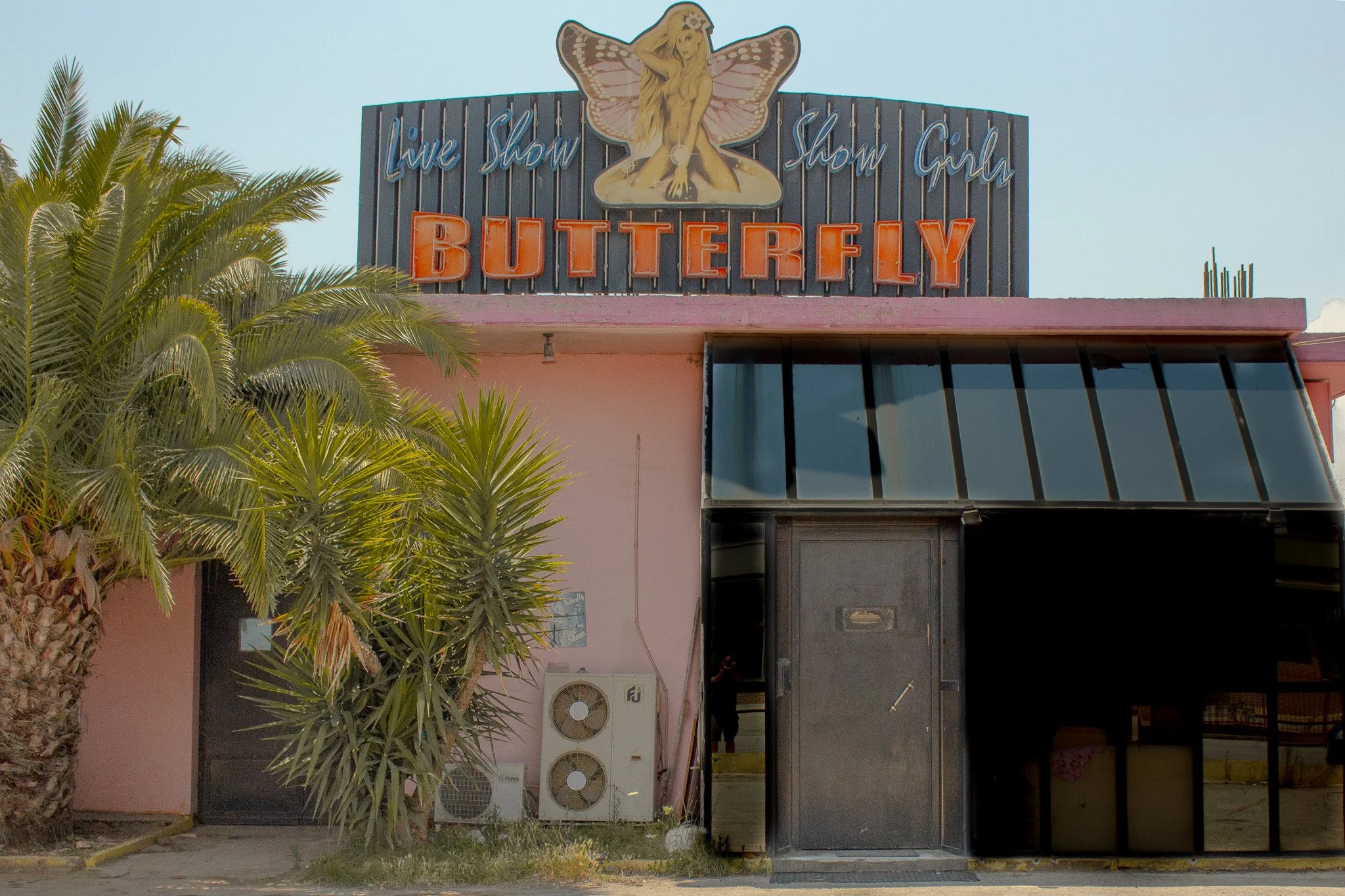 Abandoned strip club near the city of Argos in the Argolid.
