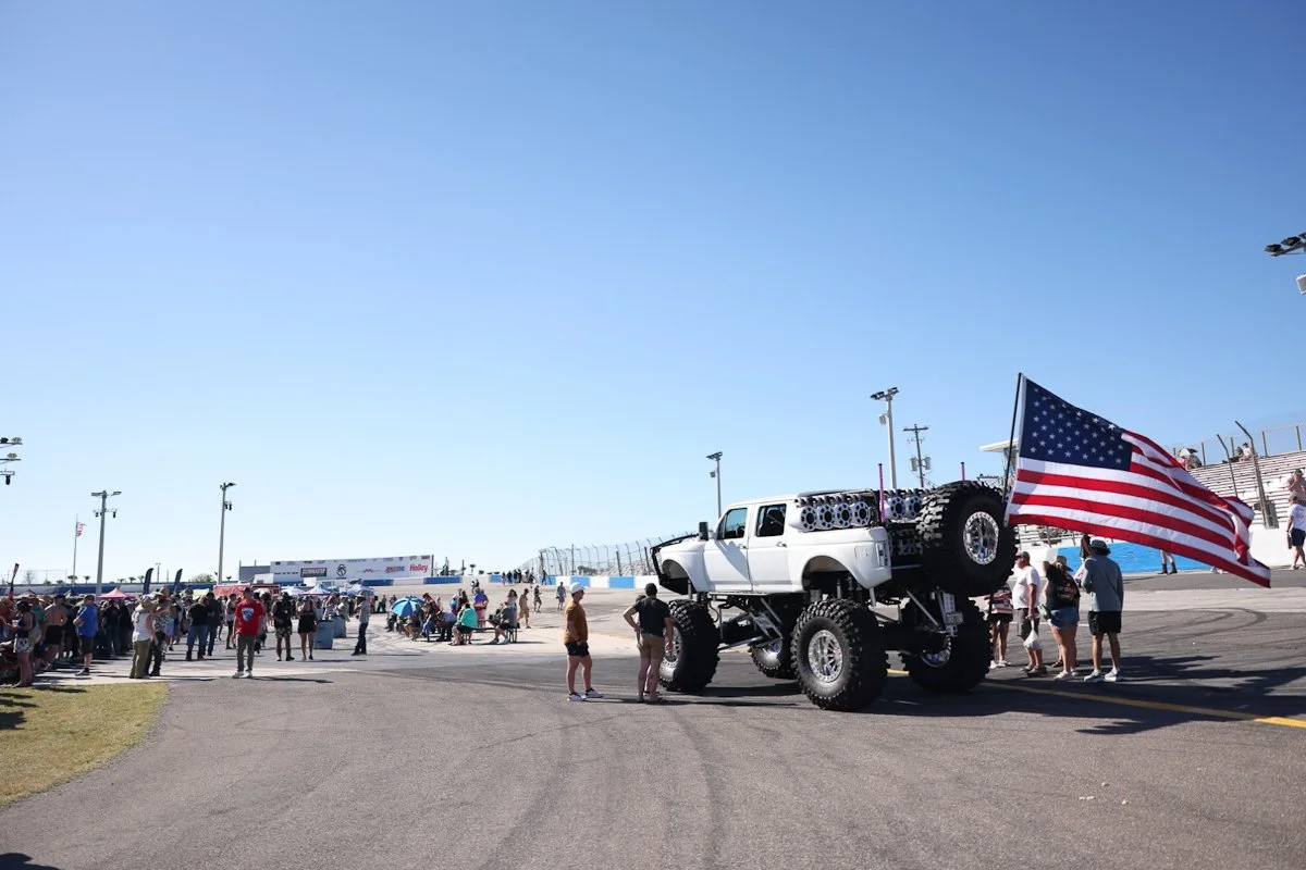 The monster humvee at the Florida Man Games in Bradenton Florida, February 2026.