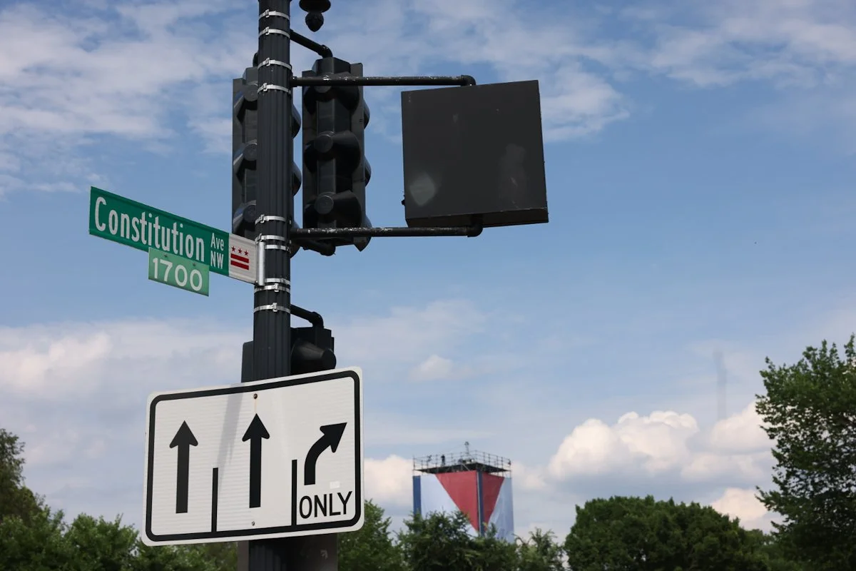 Constitution Avenue NW street sign near the UFC Freedom 250 venue on the National Mall Washington DC June 14 2026