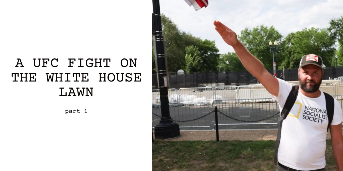 National Socialist Society Supporter at the UFC Fight on the White House Lawn