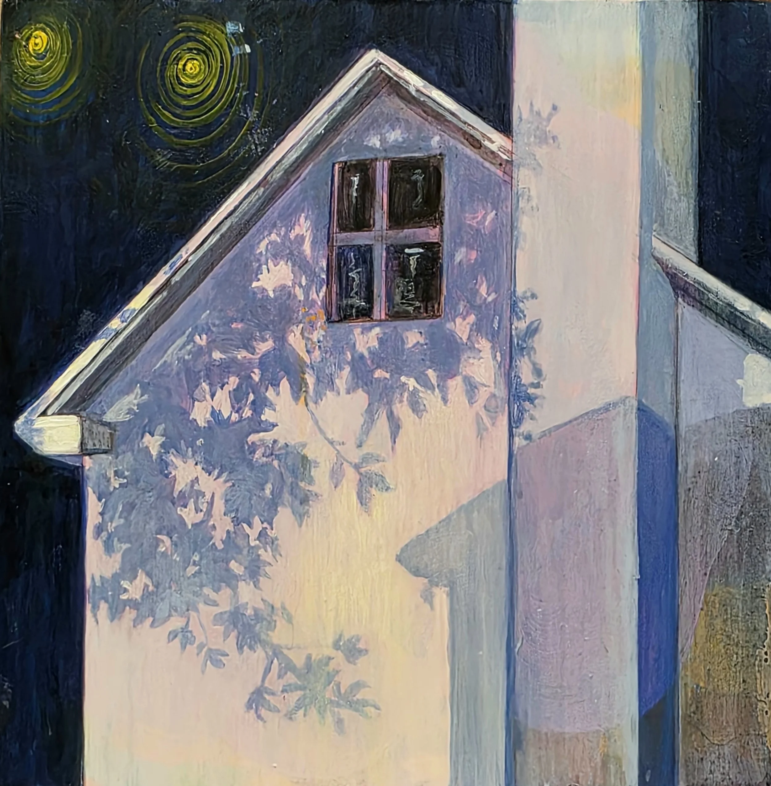 Next Door, acrylic on panel, 2025
