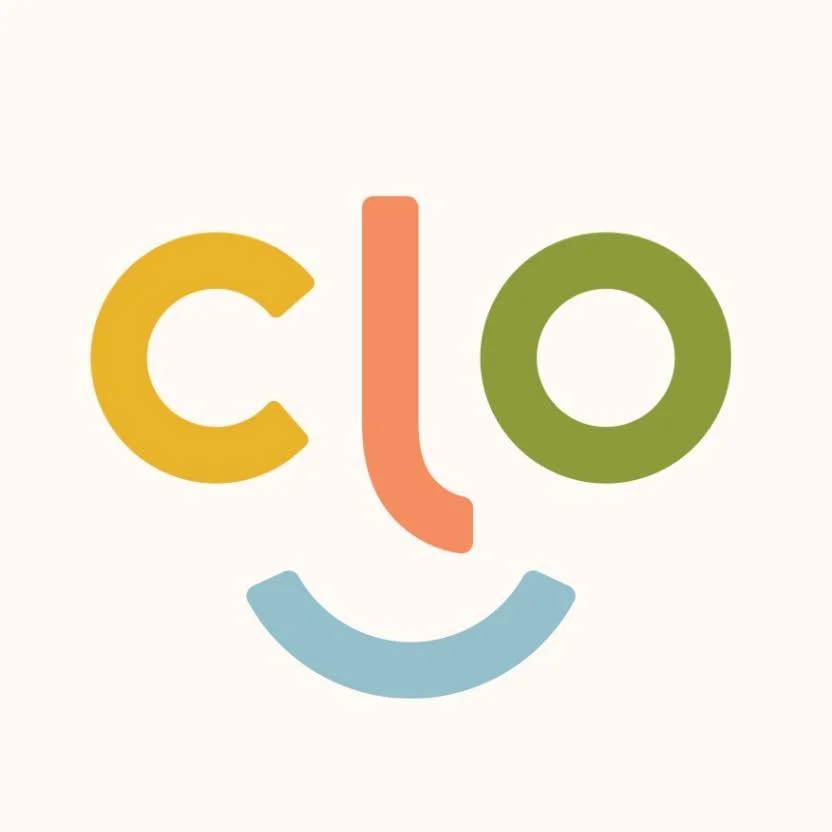 Colorful illustration of the word 'CLO' with letters arranged to form a smiling face.