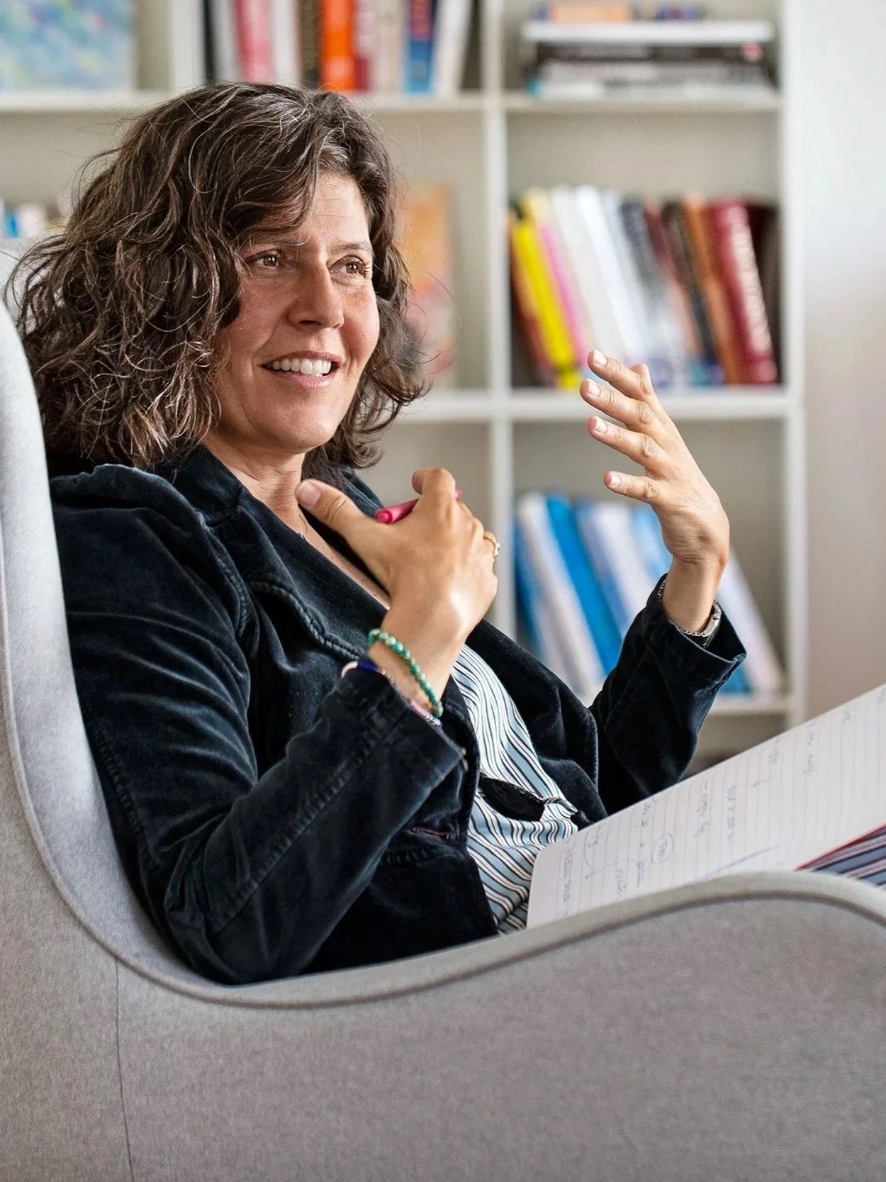 Leadership coaching session with inspired client