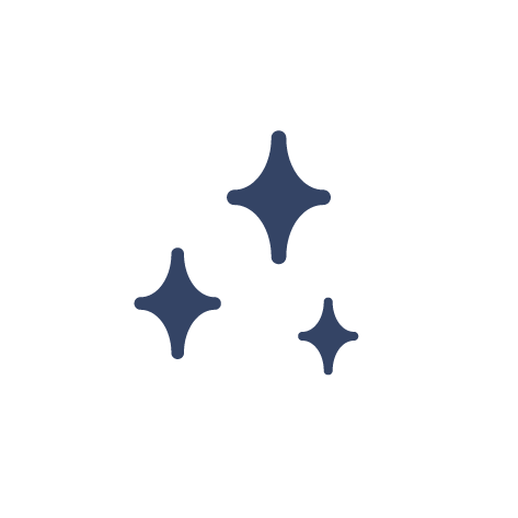 Three twinkling stars representing the dark skies and milky way views visible at Pure Heart Retreat in Wapiti Valley, Wyoming.
