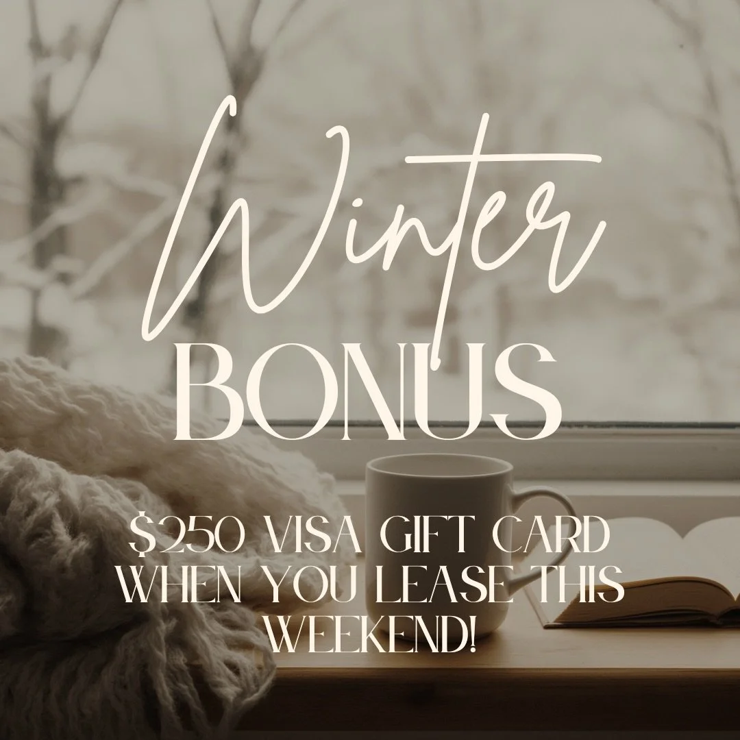 We know it&rsquo;s cold outside! ❄️ and we also know you&rsquo;ve been eyeing your next brand new home at Beacon Rail District. Place your application this weekend while the weather has us all indoors and receive an additional $250 Visa gift card whe
