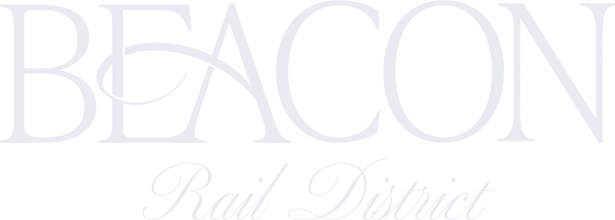 Beacon Rail District Script Cursive Logo