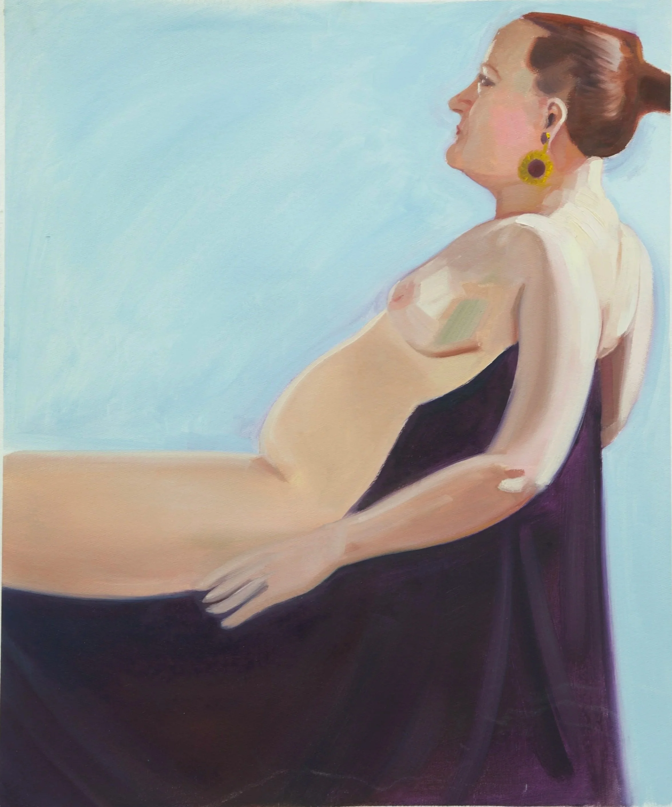 Sitting figure 
85 cm x 70 cm
Oil on cardboard
2025

