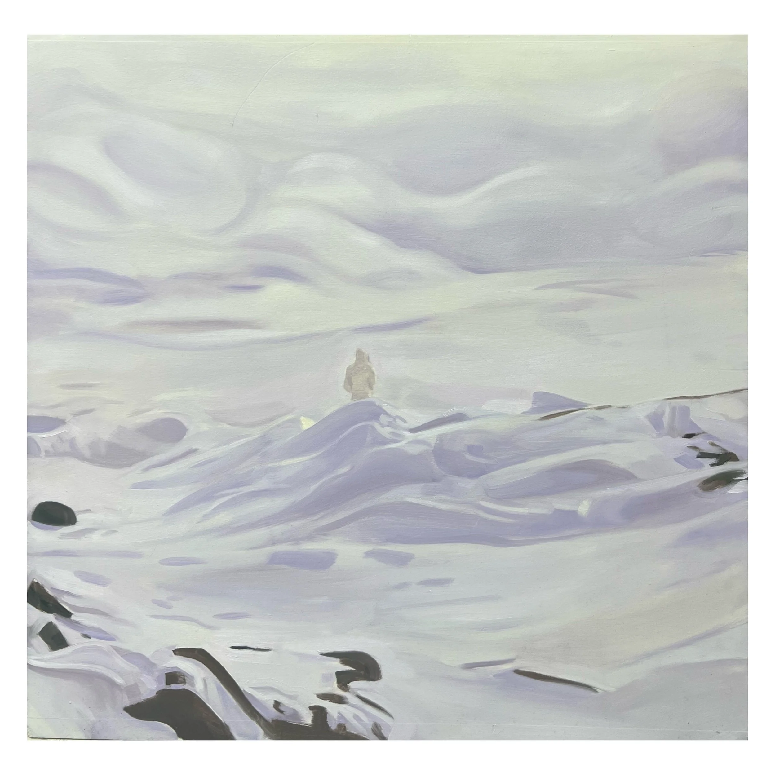 Lumiplaneetta
80 cm x 80 cm 
Oil on wooden panel
2026
