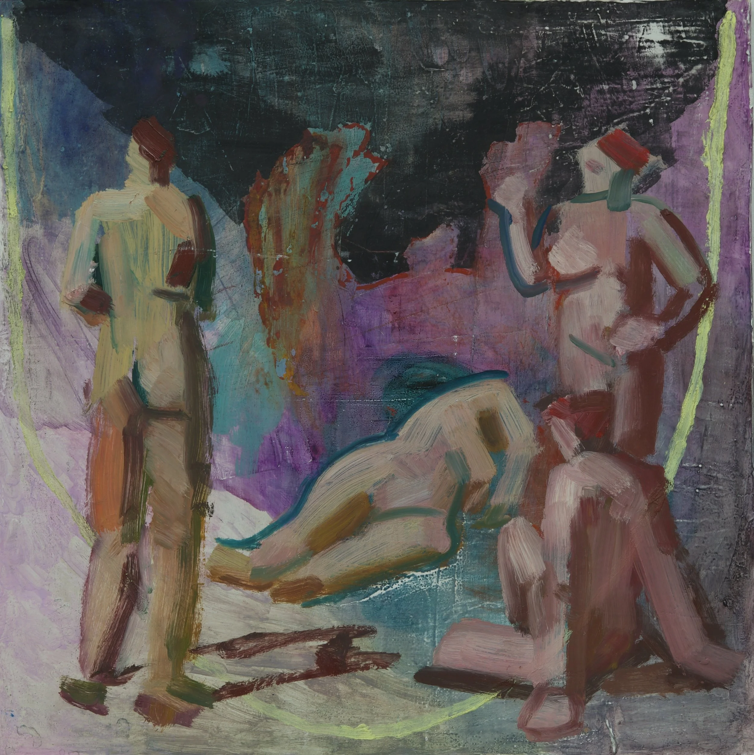 Postfiguration 
51 cm x 51 cm 
Oil on chalk ground
2025