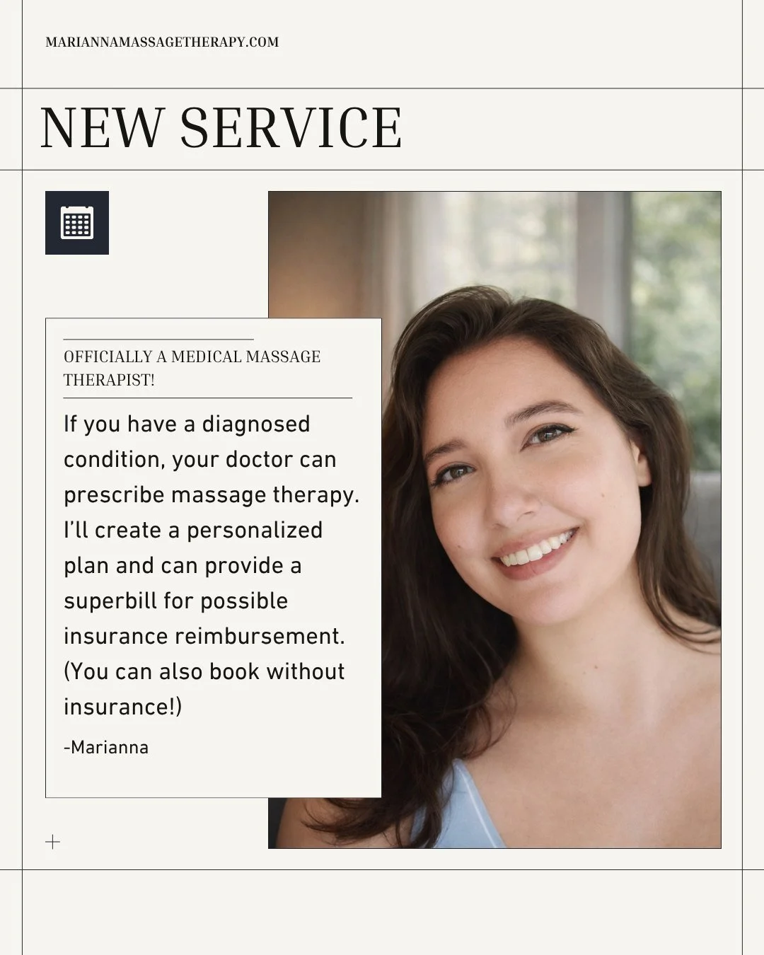 Big update-  I&rsquo;m officially a Medical Massage Therapist!

This means I can offer more results-focused work to help with pain, injuries, and diagnosed conditions while still providing the same relaxing, therapeutic sessions you know.

If you hav