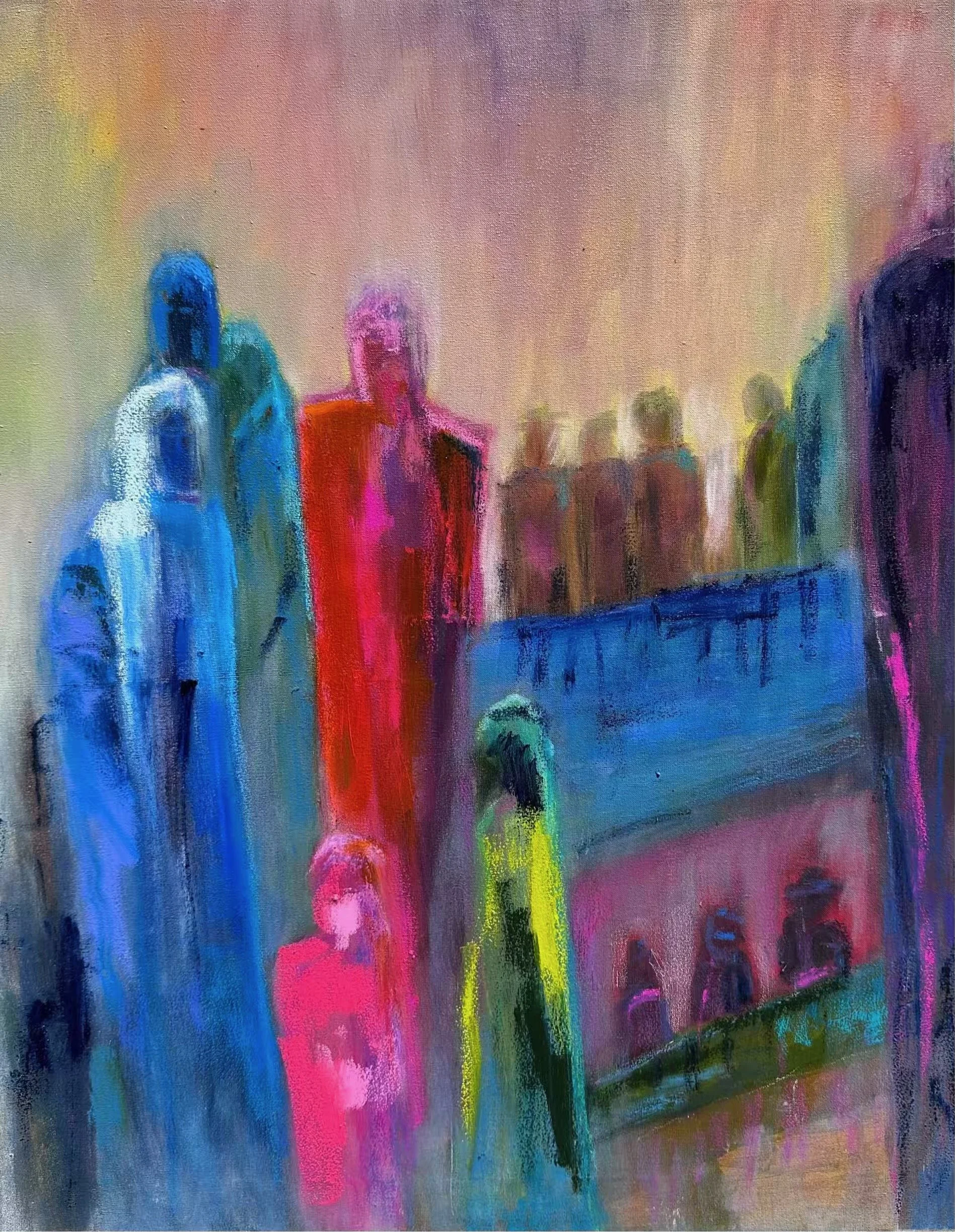 Die Richter, Originalbild, Oel auf Leinwand, 60x50x2cm