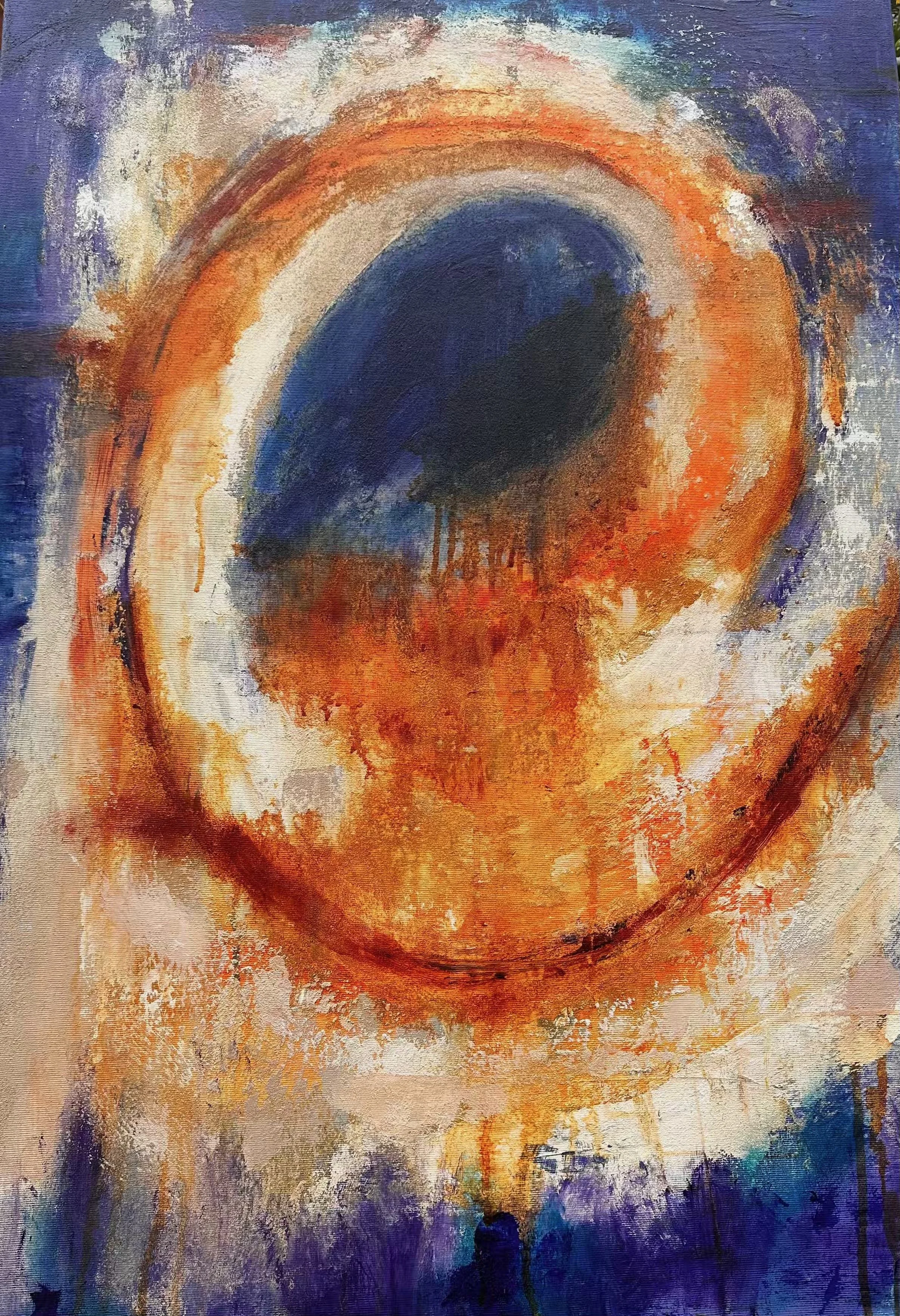 Energieringe, Original Bild, Acryl, Mischtechnik, 92x65.5x2cm