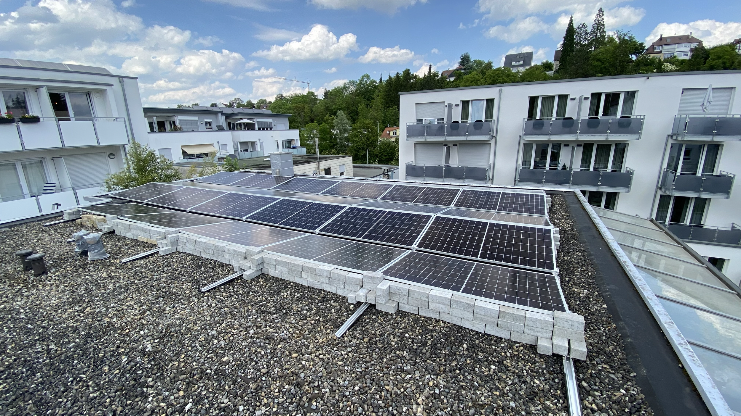 PV-Anlage auf einem Flachdach