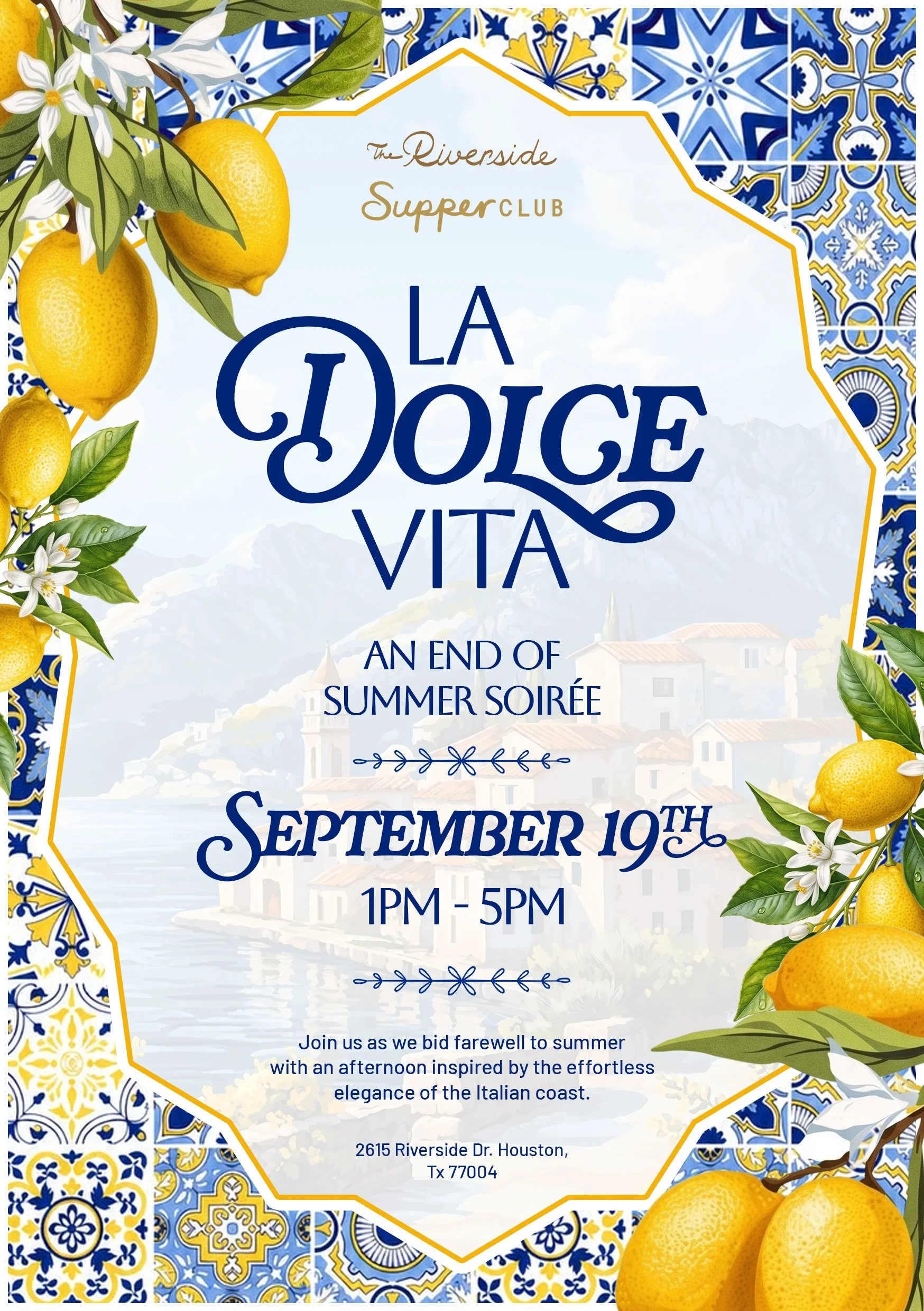 La Dolce Vita: An End-of-Summer Soirée - Sept 19th (Invite/ Members Only Event)