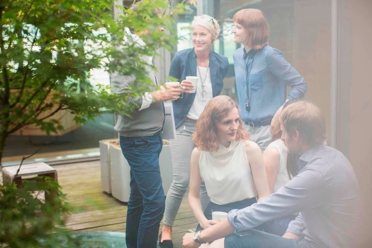 People listening as others speak