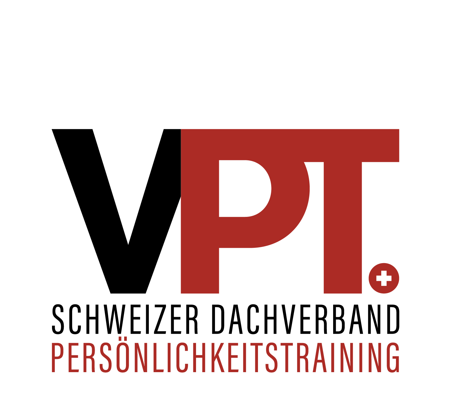 Logo für Personalentwicklungstraining mit großen roten Buchstaben P und T, darunter der Schriftzug PERSÖNLICHKEITSTRAINING in roter Farbe auf schwarzem Hintergrund. Praxis für psychologische Beratung für Frauen in Luzern