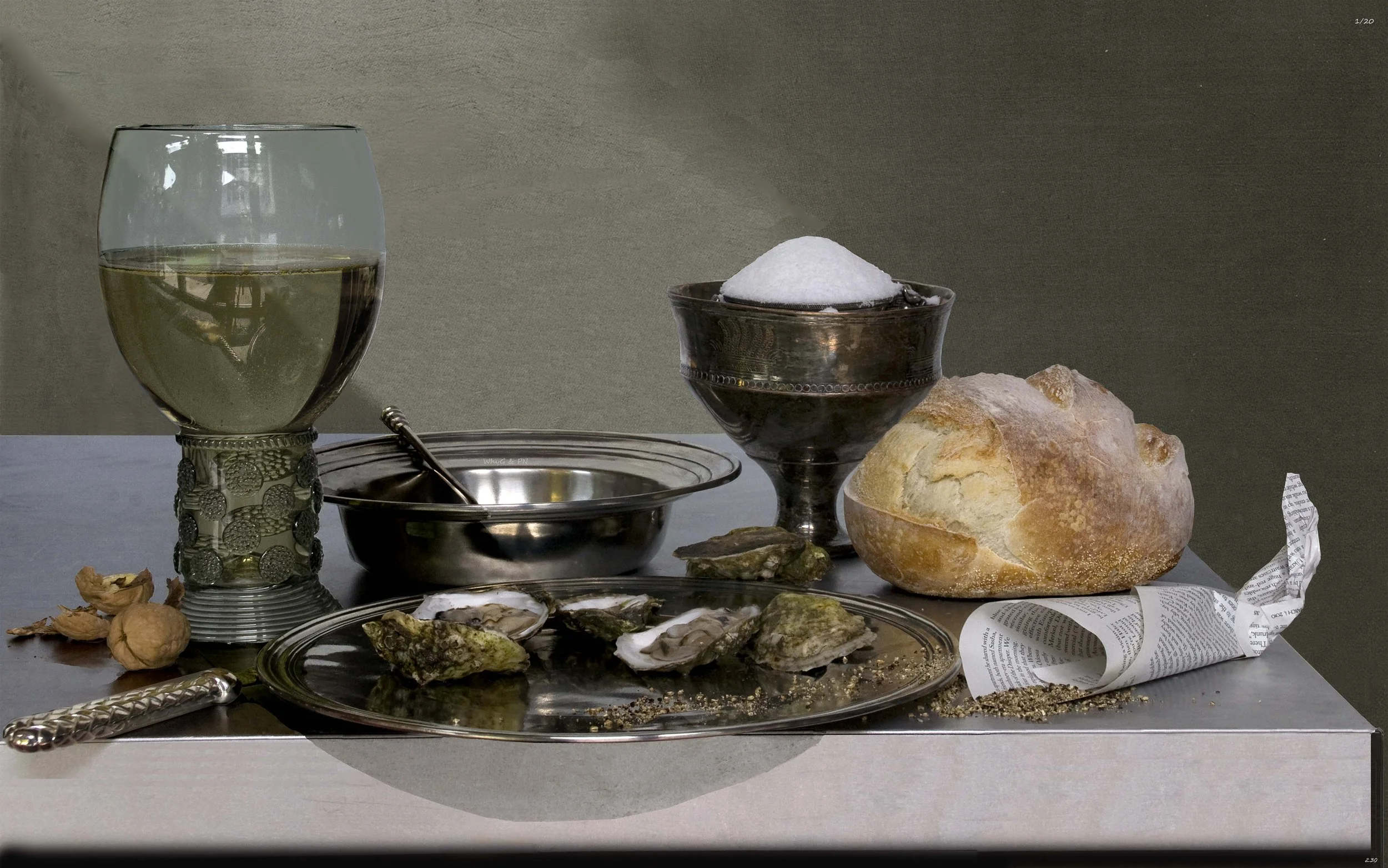 Breakfast in Silver 48in. x 30in.