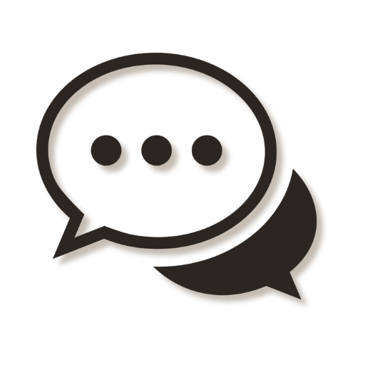 Speech bubble icon with three dots, indicating talking or messaging.