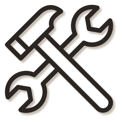 Icon of a wrench and screwdriver crossed over each other for quality workmanship.