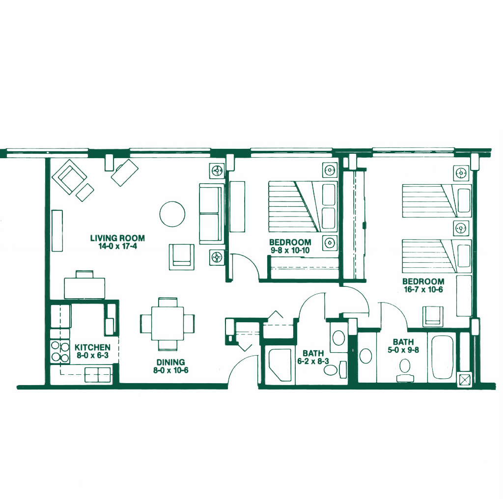 Solid dark green background with no objects or text visible.