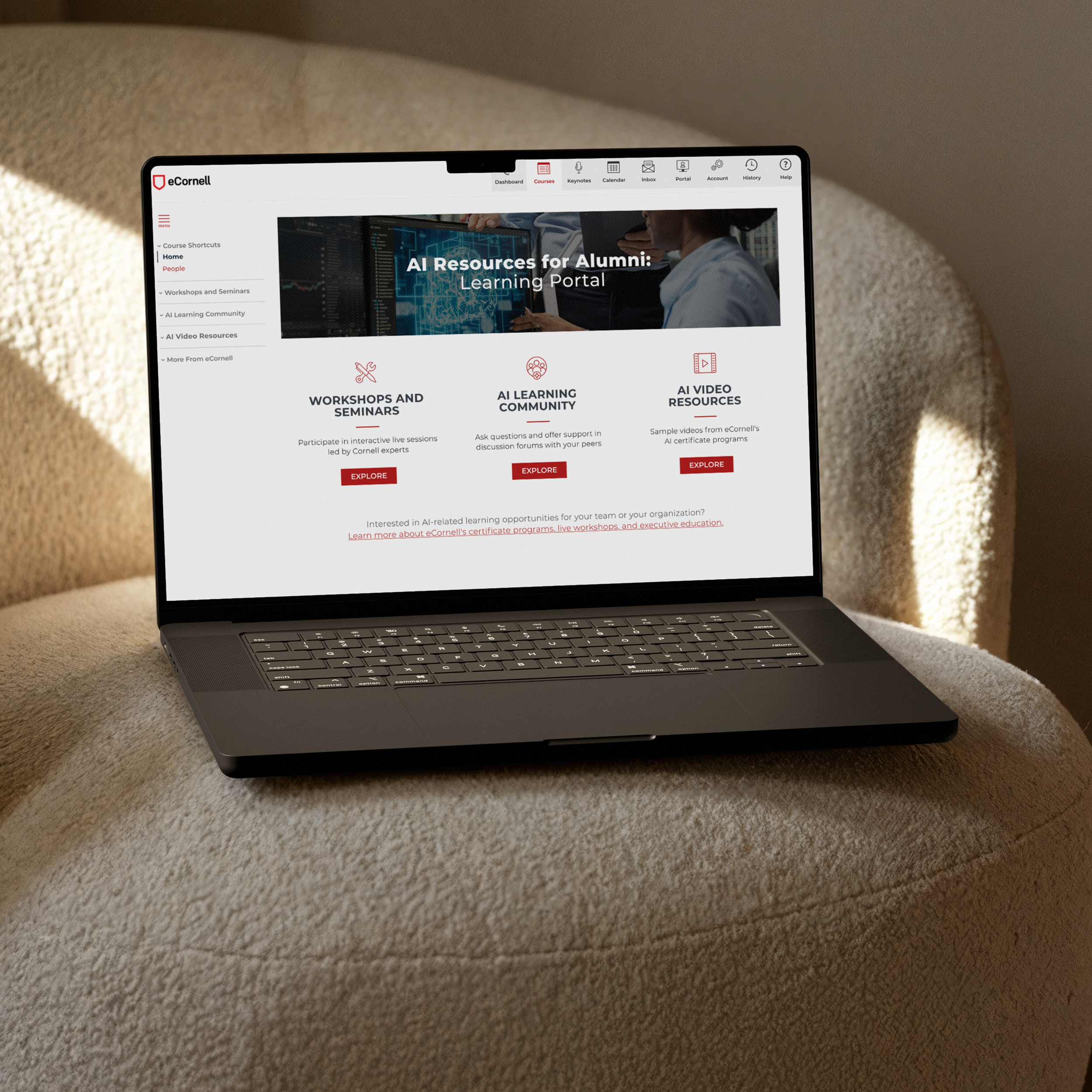 Learning platform pages