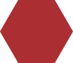 Red hexagon shape serving as a bullet point accent