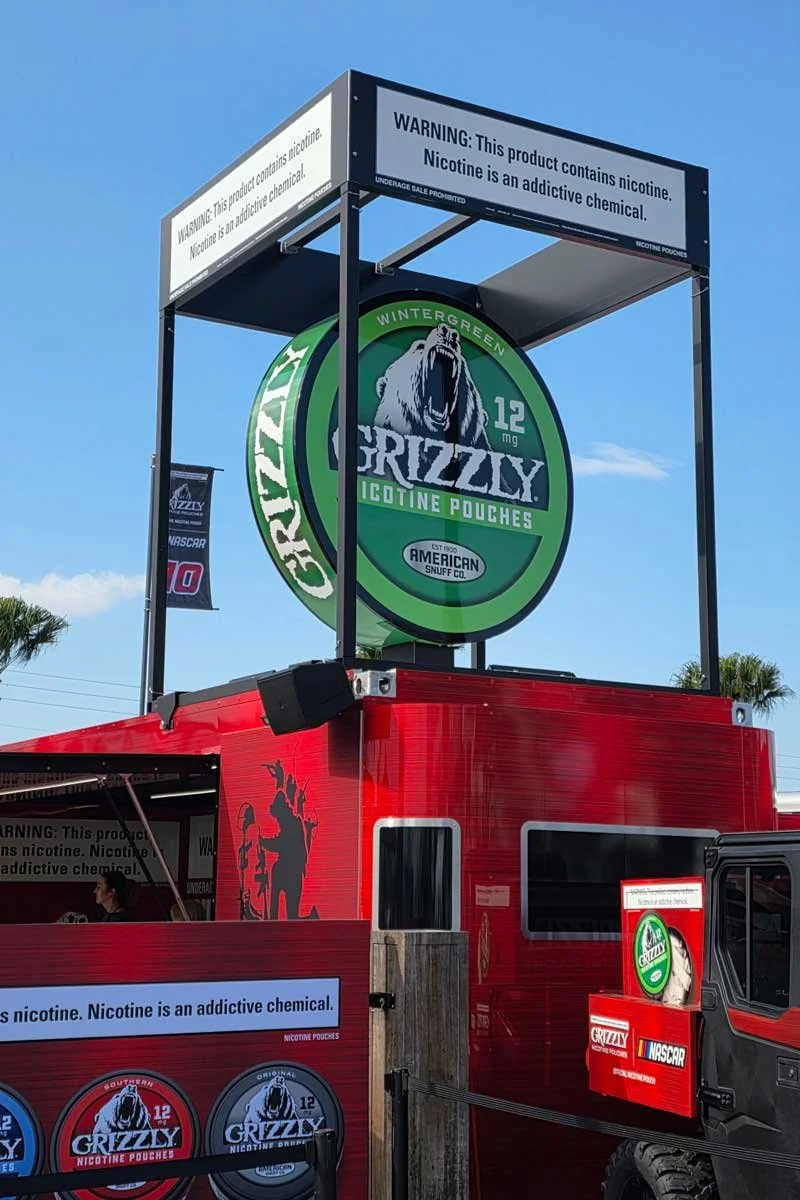 Grizzly experiential marketing display fully assembled