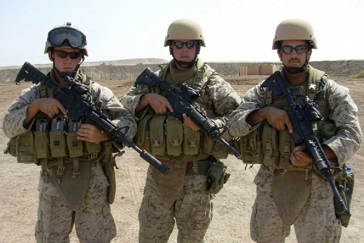 Matt Greene while serving in the Marines in Iraq