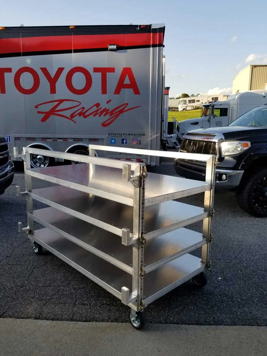 Customized mobile shelving rack