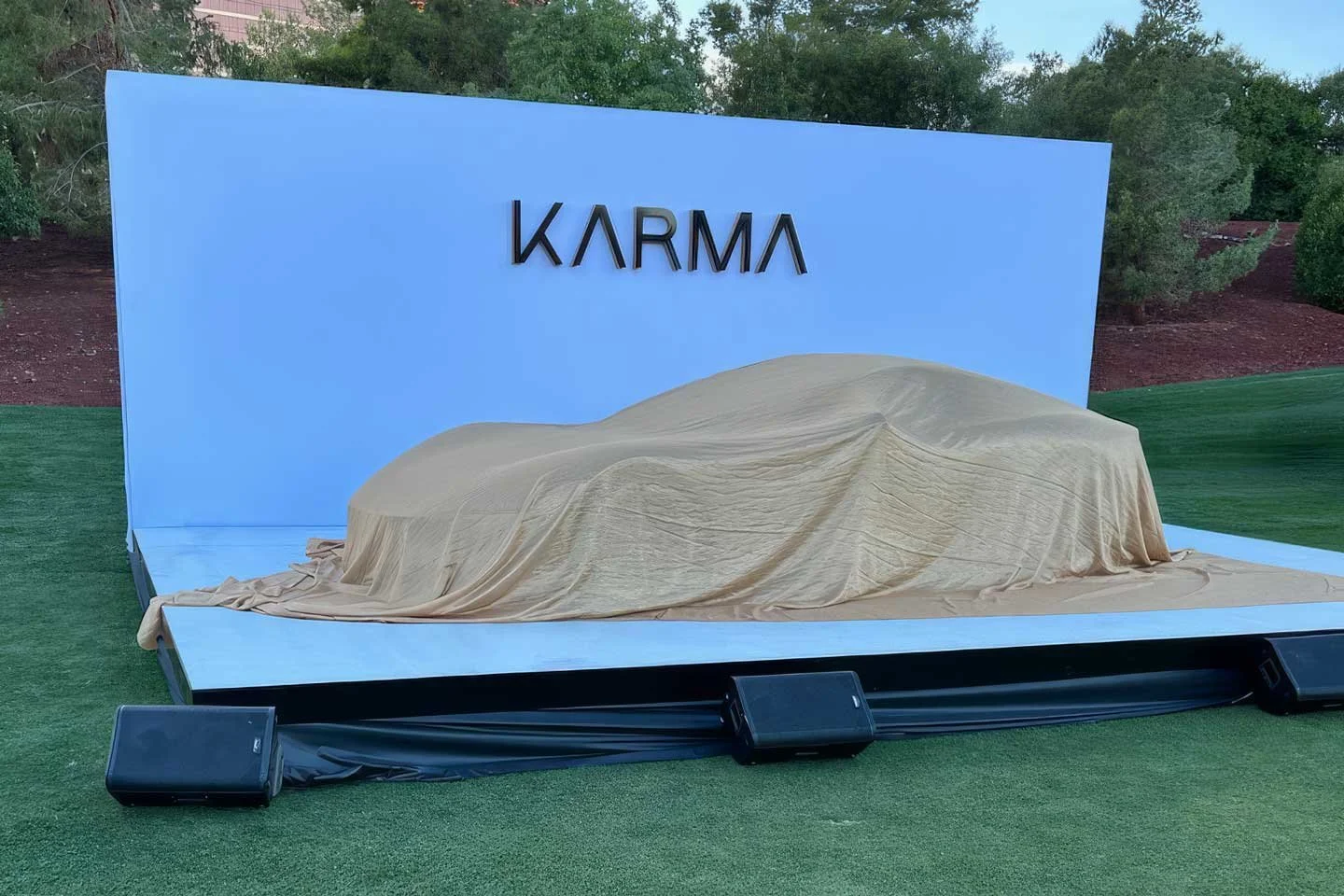 Karma Ivara Michelin Experiential Marketing Display with cloaked car