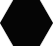 A black hexagon graphic serving as a bullet accent
