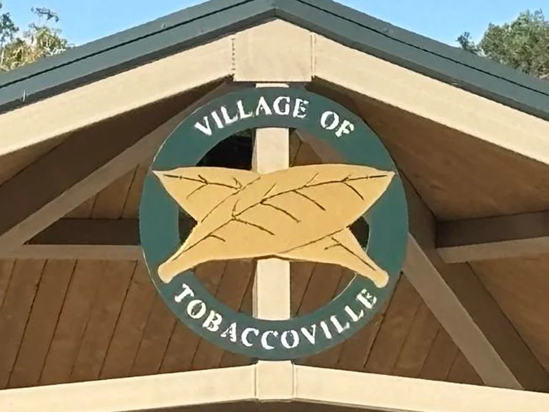 Installed Tobaccoville sign