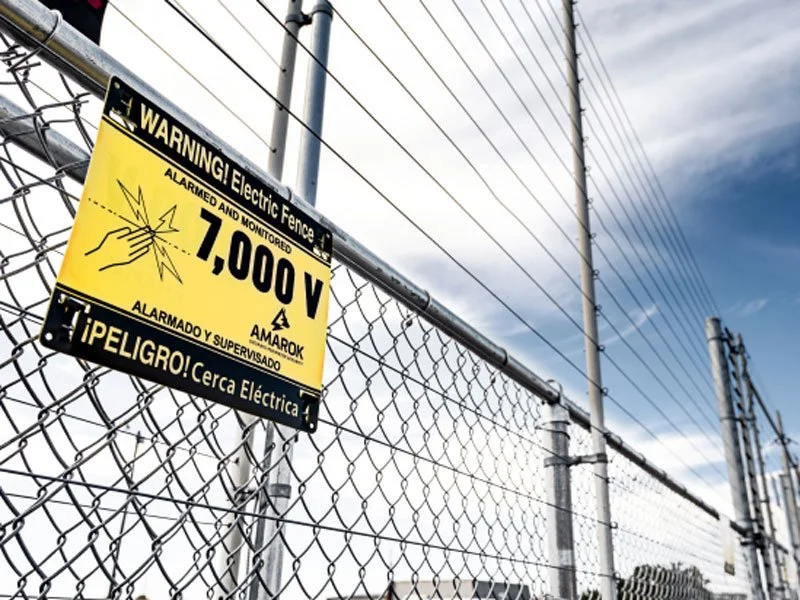 7,000 volt sign