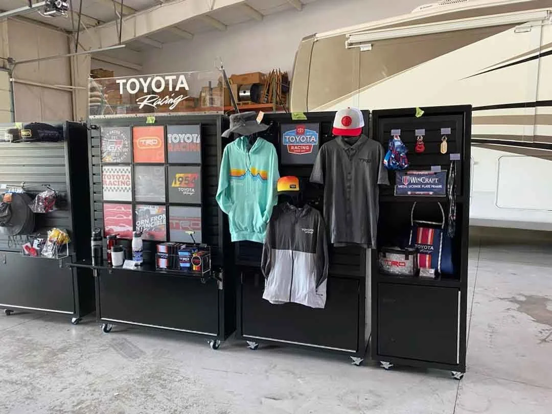 Toyota Mobile Experiential Marketing Display Collectibles wall