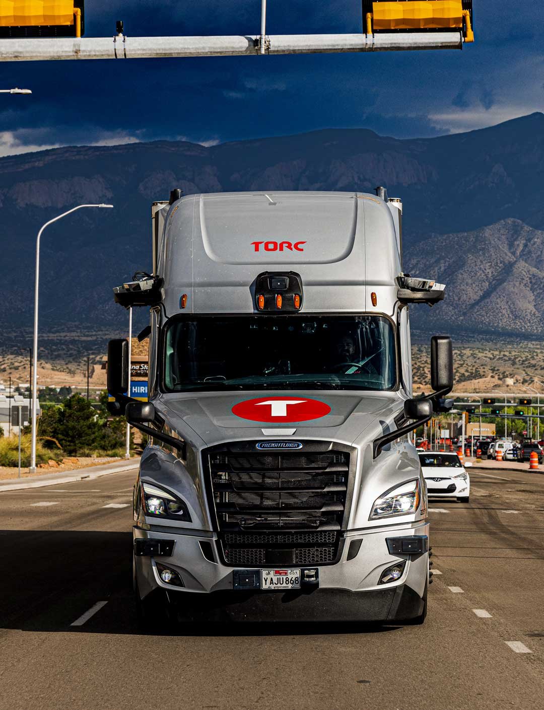 Torc Customized camera mounts shown on front view of truck