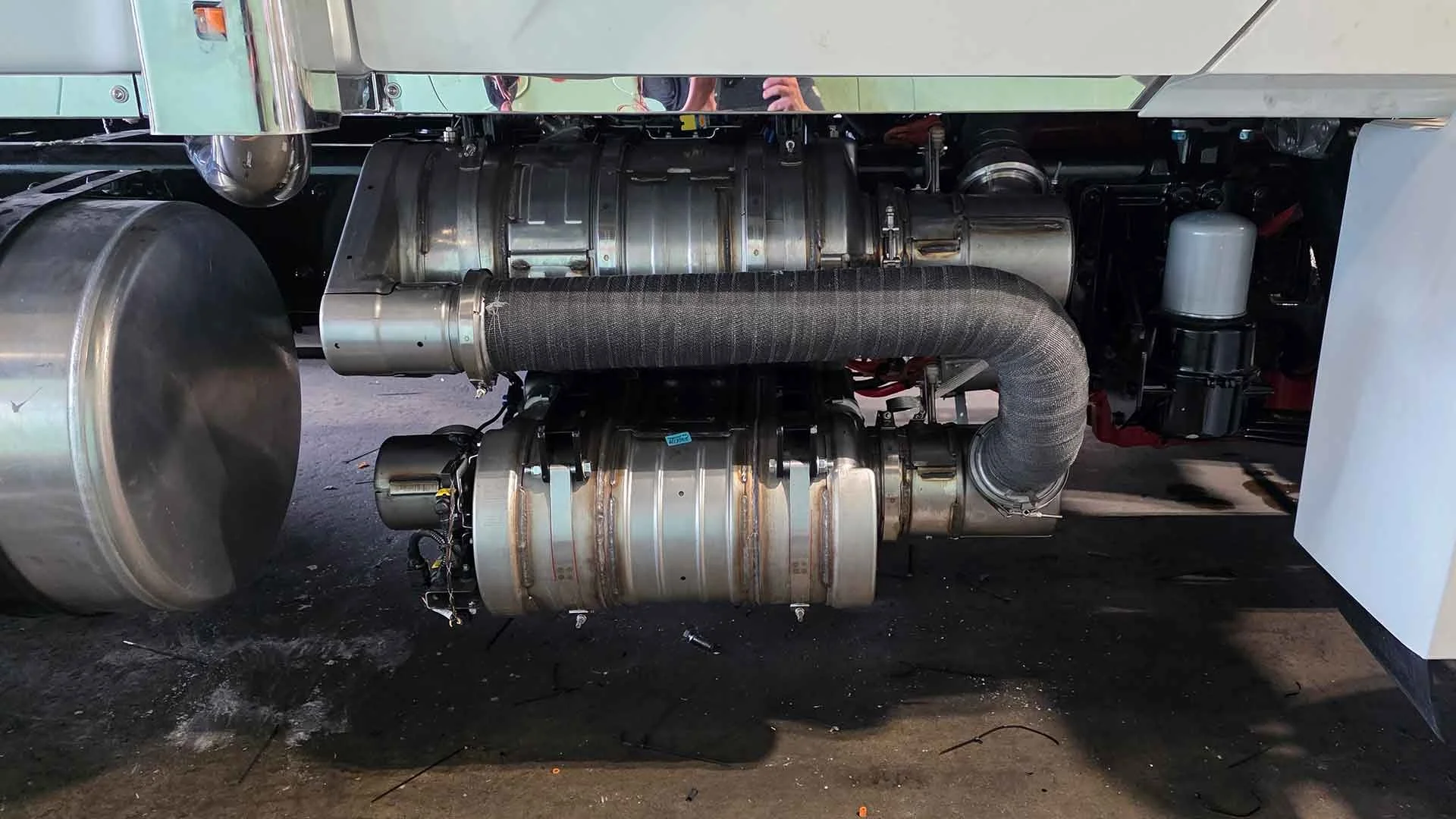 A custom engineered secondary fuel tank bracket relay designed as part of R&D efforts to maximize fuel efficiency and vehicle range.